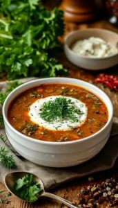 Чечевичный суп с мясом