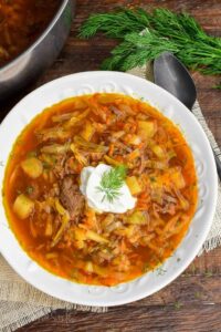 Щи с молодой капустой